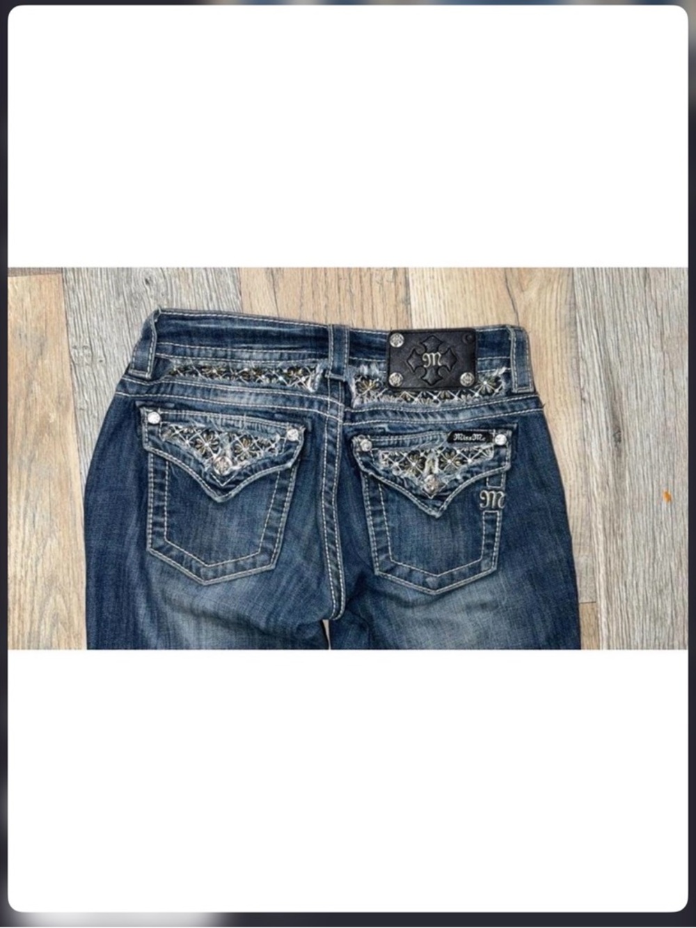 Pending Miss Me Embellished sz 25 Blue Bootcut Jeans